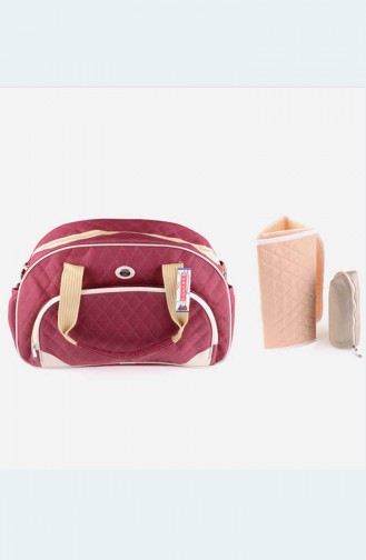 Claret Red Baby Care Bag 3