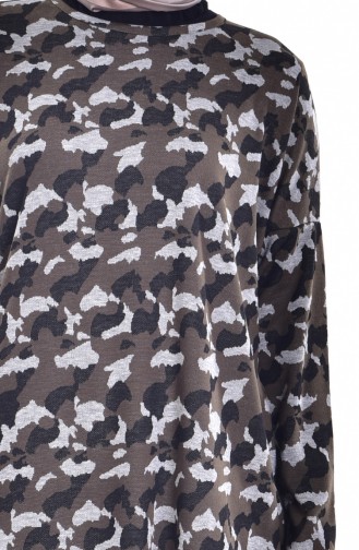 Camouflage Patterned Tunic 0722-01 Khaki 0722-01