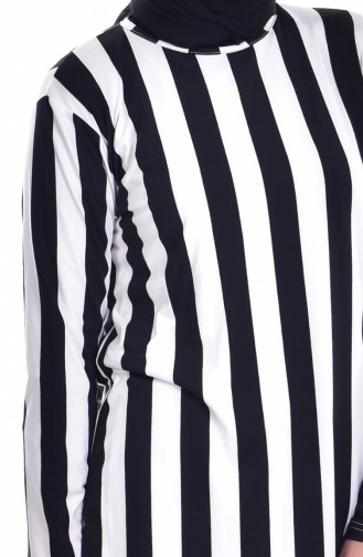 Striped Tunic 0726-03 Black 0726-03