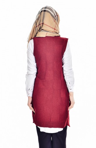 Knitwear Vest 1101-02 Claret Red 1101-02