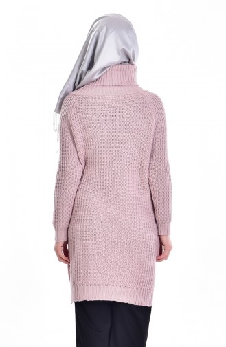 Boğazlı Triko Kazak 3097-12 Pudra