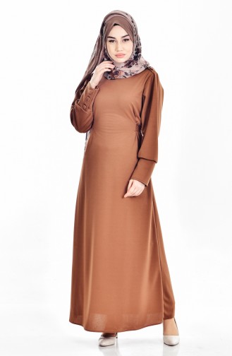 Cinnamon Color Hijab Dress 1009-04