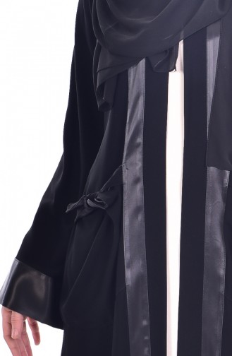 Elbise Ferace İkili Takım 7751-01 Siyah Bej 7751-01