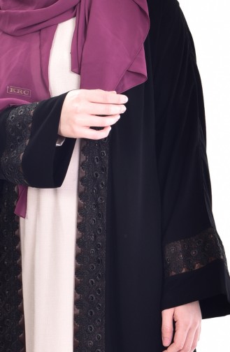 Abaya Kleid 2er Set 7752-02 Schwarz Braun 7752-02