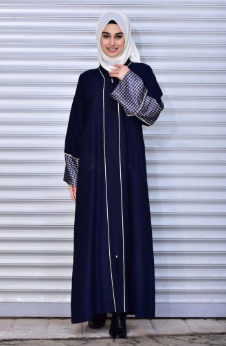 Abaya mit Spitzen 7732-03 Dunkelblau 7732-03