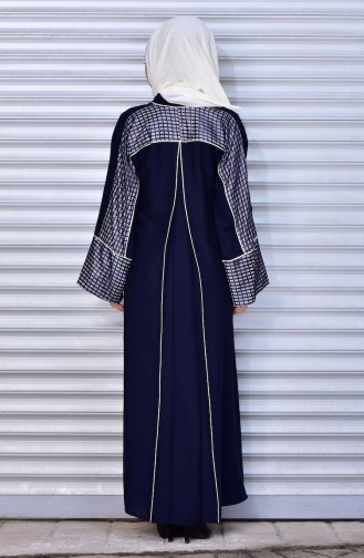 Navy Blue Abaya 7732-03