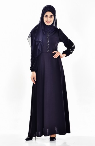 Black Hijab Dress 4214-01