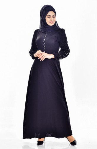 Black Hijab Dress 4214-01
