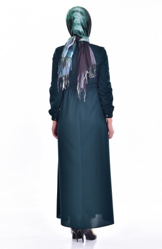 Hijab Kleid 8017-07 Smaragdgrün 8017-07