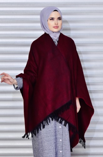 Omuz Şalı 1171A-03 Bordo Siyah