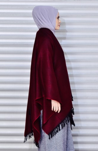 Omuz Şalı 1171A-03 Bordo Siyah