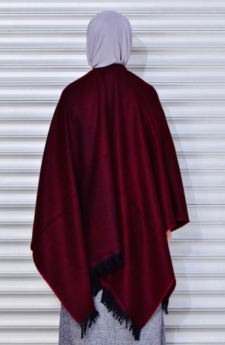 Omuz Şalı 1171A-03 Bordo Siyah