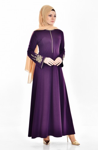 Purple Hijab Dress 5086-01