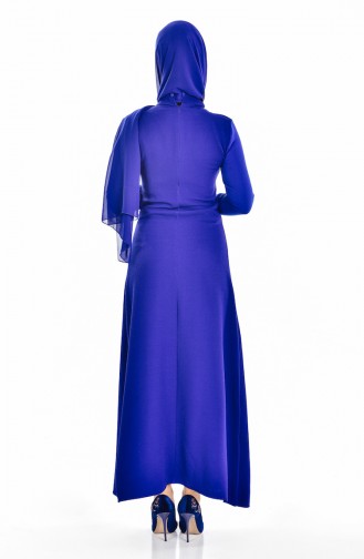 Saxe Hijab Dress 4434-05