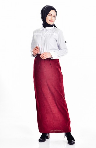 Claret Red Skirt 1103-05