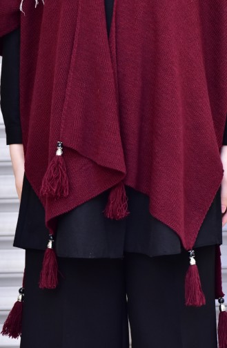 Claret red Poncho 0870-06