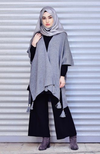 Gray Poncho 0870-04