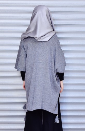 Gray Poncho 0870-04