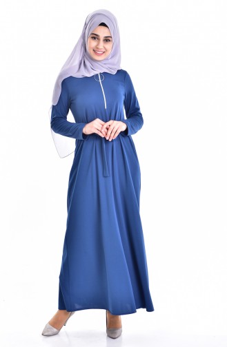 Indigo Hijab Dress 5083-05