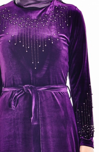 Purple Hijab Dress 3823-07