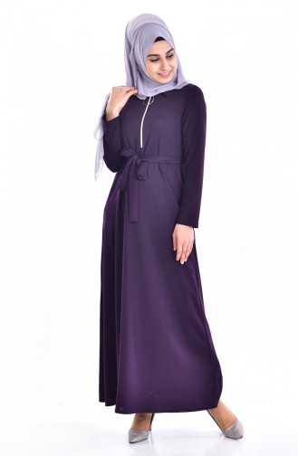 Purple Hijab Dress 5083-03