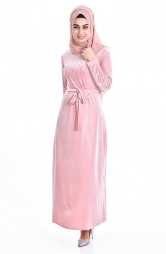 Powder Hijab Dress 3823-08