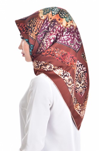 Levidor İpek Eşarp 503100-04 Kahverengi