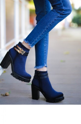 Carmina Bottes Daim Bleu Marine 3675