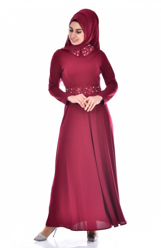 Pearl Dress 0035-03  Claret Red 0035-03