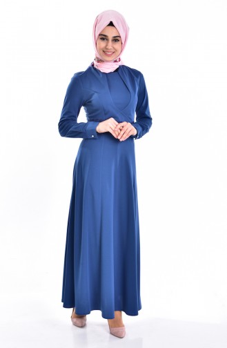 Indigo Hijab Dress 5081-05