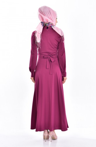 Plum Hijab Dress 5081-06