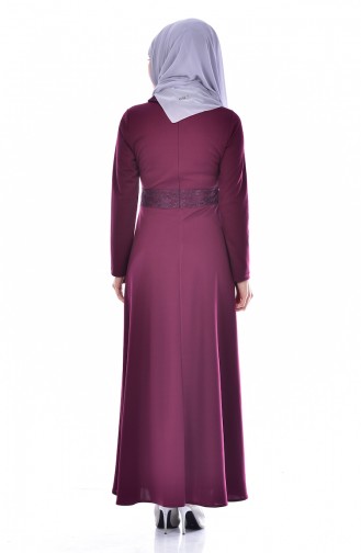 فستان ارجواني داكن 0035-06