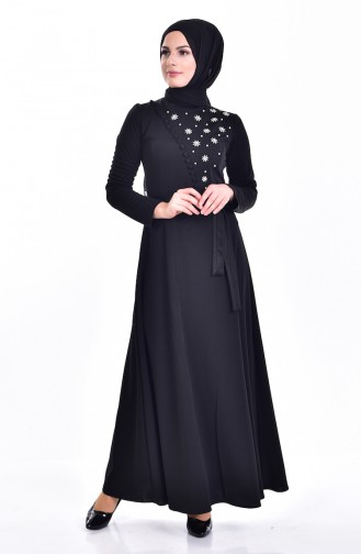 Black Hijab Dress 5082-03