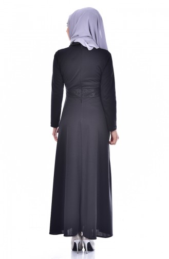 Kleid mit Perlen  0035-05 Schwarz 0035-05