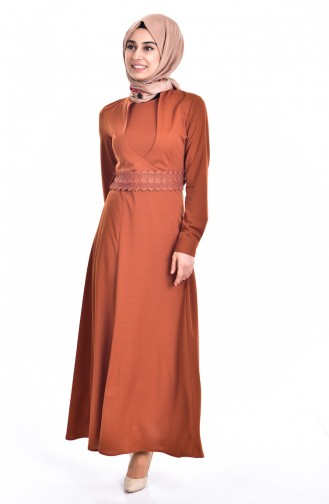 Tan Hijab Dress 5081-01