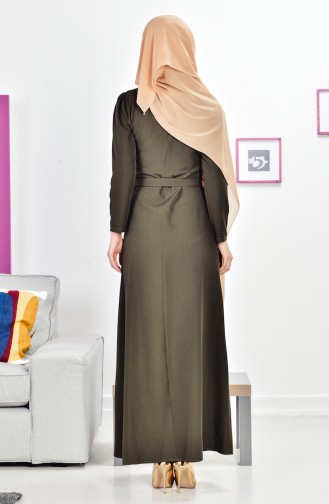 Khaki Hijab Kleider 0547-11