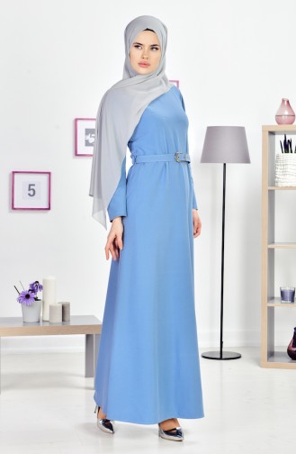 Blue Hijab Dress 0547-03