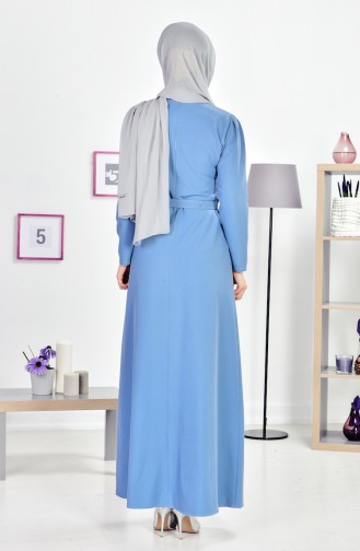 Blue Hijab Dress 0547-03