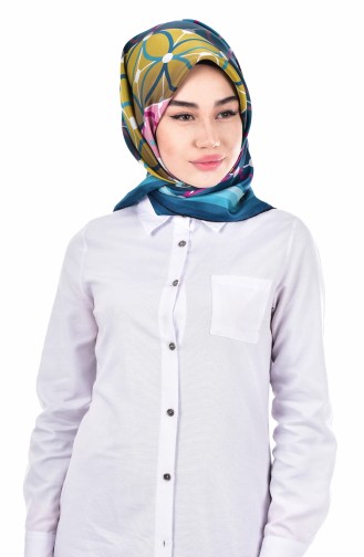 Levidor İpek Eşarp 503114-07 Petrol Mavisi
