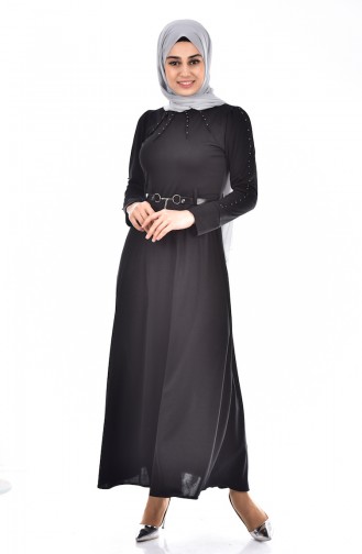 Pearl Belt Dress 1170-06 Black 1170-06
