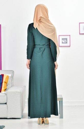 فستان أخضر زمردي 0547-02