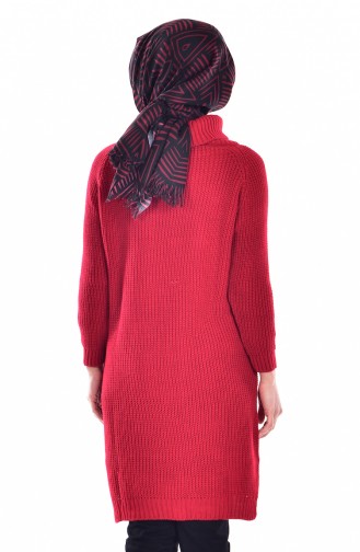 Pull Tricot Col Roulé 3872-01 Rouge 3872-01