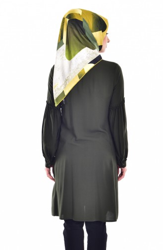 Kravat Yaka Tunik 1466-01 Koyu Yeşil