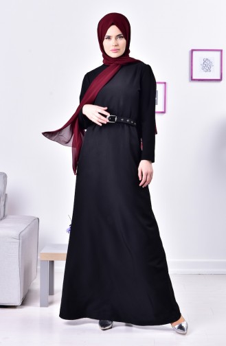 Black Hijab Dress 0547-08