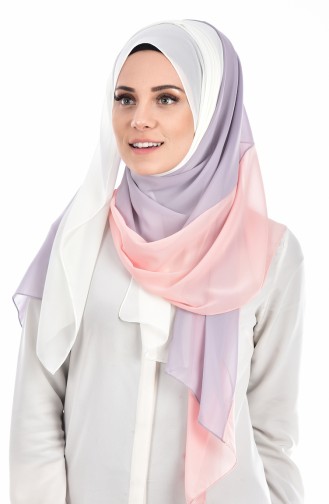 Chiffon Schal 0014-06 Lachs 06