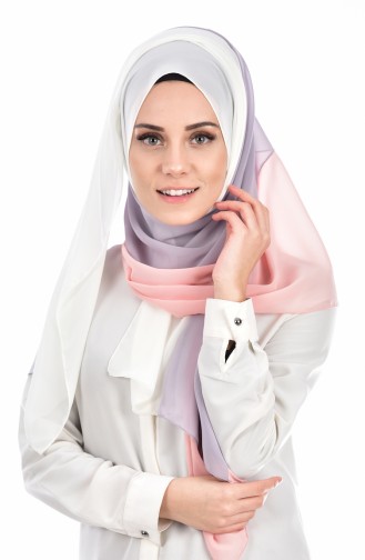 Chiffon Schal 0014-06 Lachs 06
