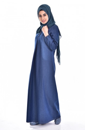فستان أزرق كحلي 1611-01