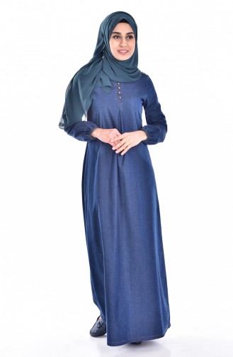 Robe Hijab Bleu Marine 1611-01