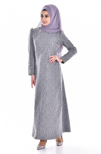 Gray Hijab Dress 2879-04