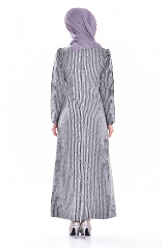 Gray Hijab Dress 2879-04